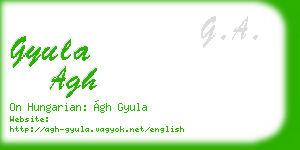 gyula agh business card